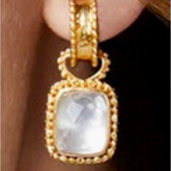 Julie Vos Marbella 3 in 1 hoop and charm earrings - Picture 3 of 7